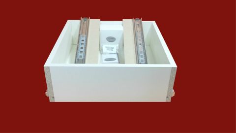 Soft Close Runner Bedroom Drawer Box - 350mm Deep x 150mm High x 1000mm Wide